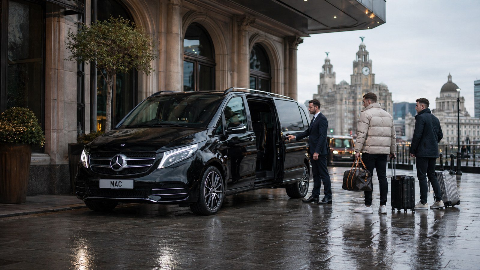 Manchester Airport to Liverpool chauffeur travel for hotels and football visitors