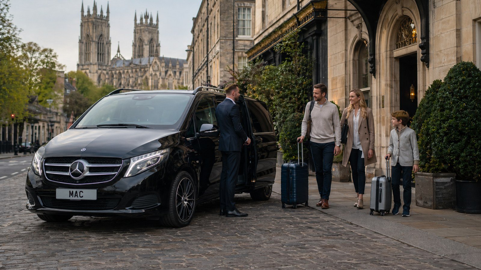 Manchester Airport to York chauffeur travel for private and business passengers