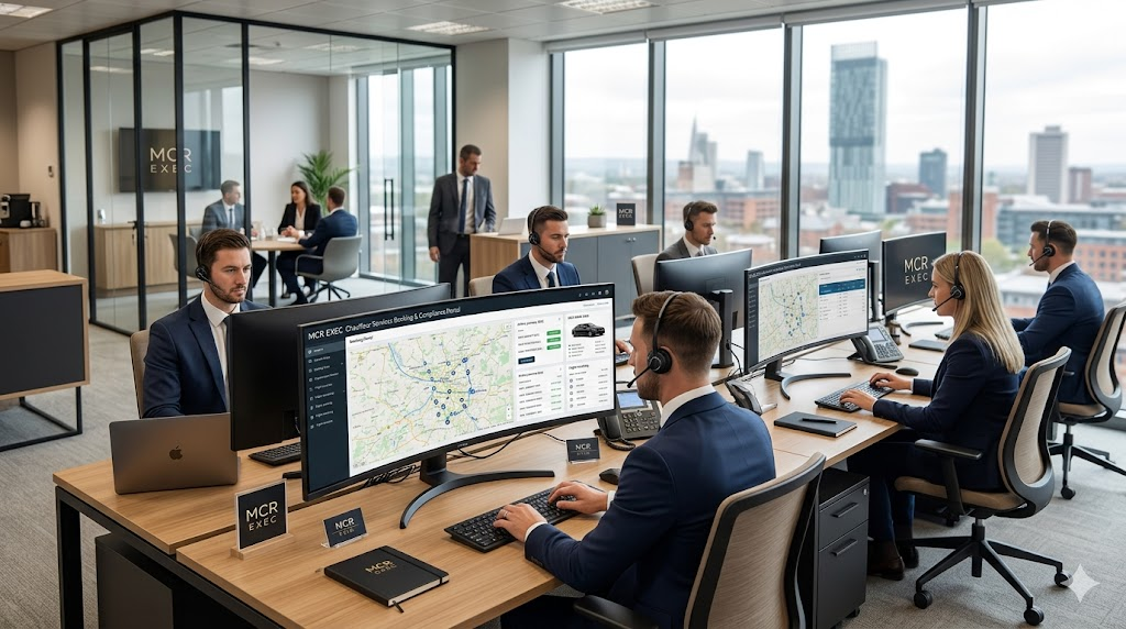 Manchester Airport Chauffeur booking operations team in office