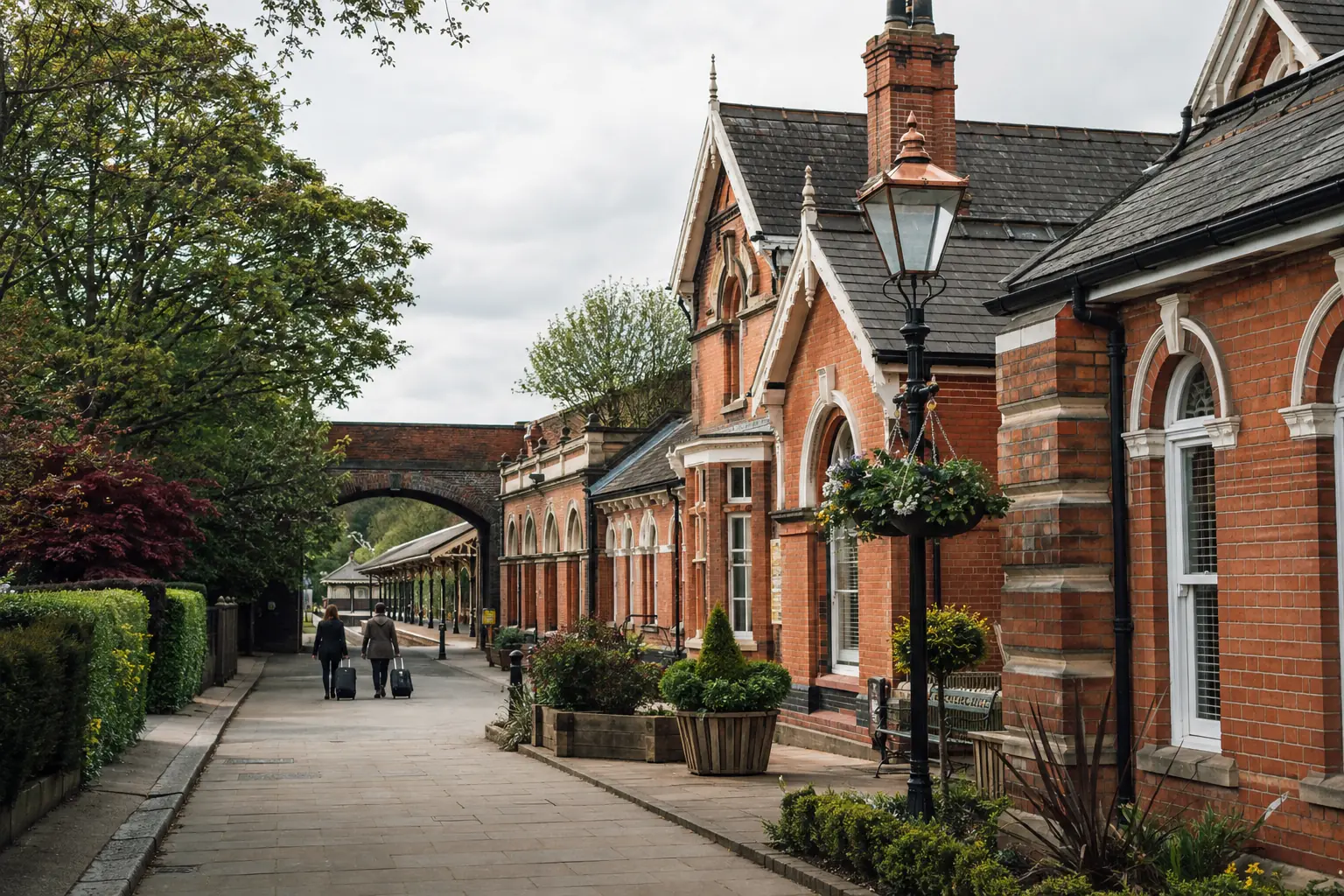 Alderley Edge village and station area for a pre-booked chauffeur connection
