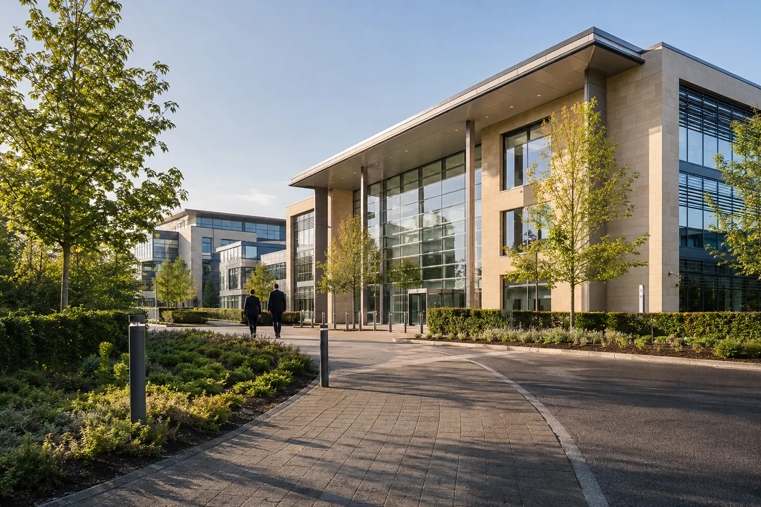 Modern Alderley Park business setting for corporate chauffeur travel