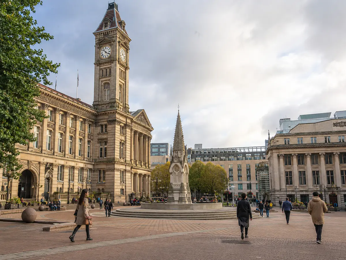 Birmingham city-centre destination coverage for private chauffeur journeys