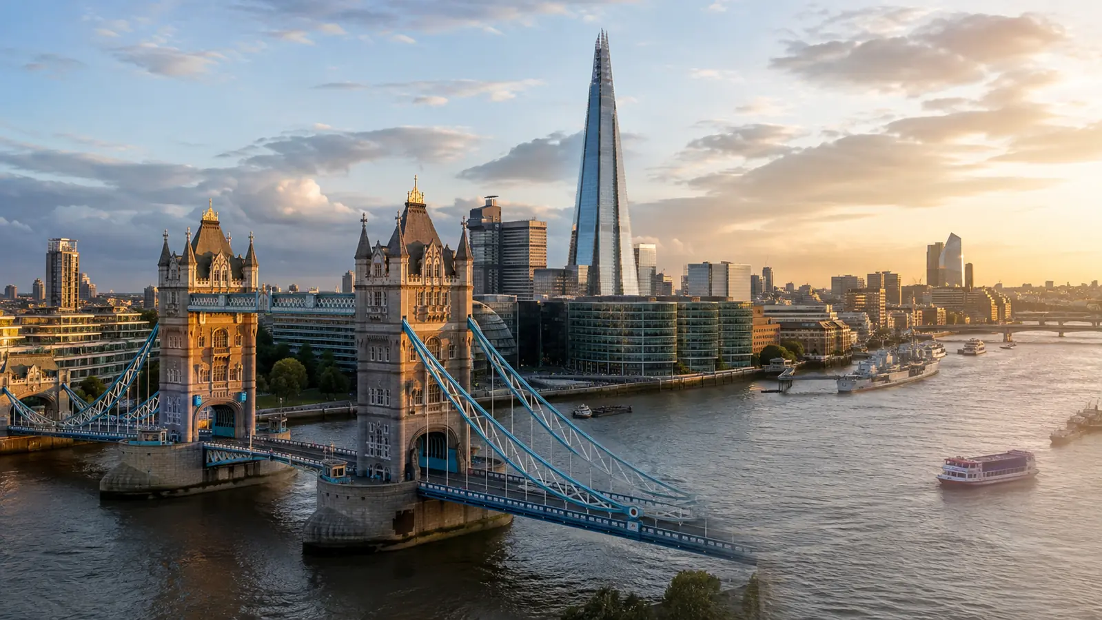 London skyline and River Thames representing chauffeur destination coverage