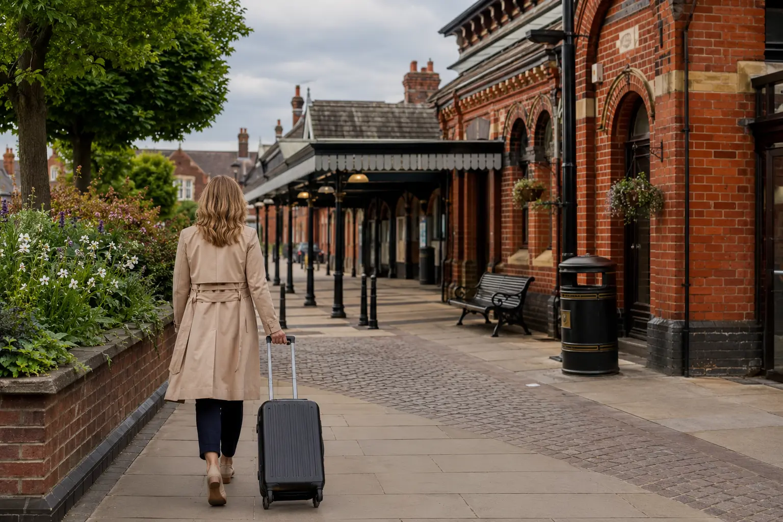 Wilmslow Station entrance for a pre-booked chauffeur connection