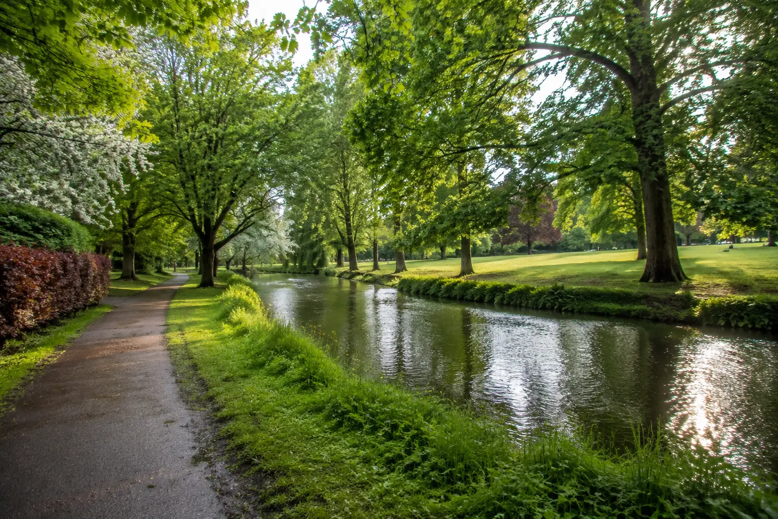 The Carrs park and River Bollin in Wilmslow